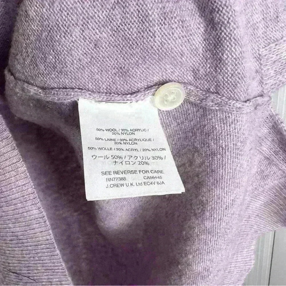 J. Crew Lavender V-Neck Sweater with Shirt Cuffs - Picture 6 of 6